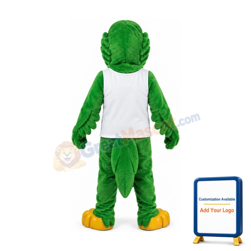 All Green Parrot Mascot Costume