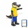 Gray & Yellow Crocodile Mascot Costume