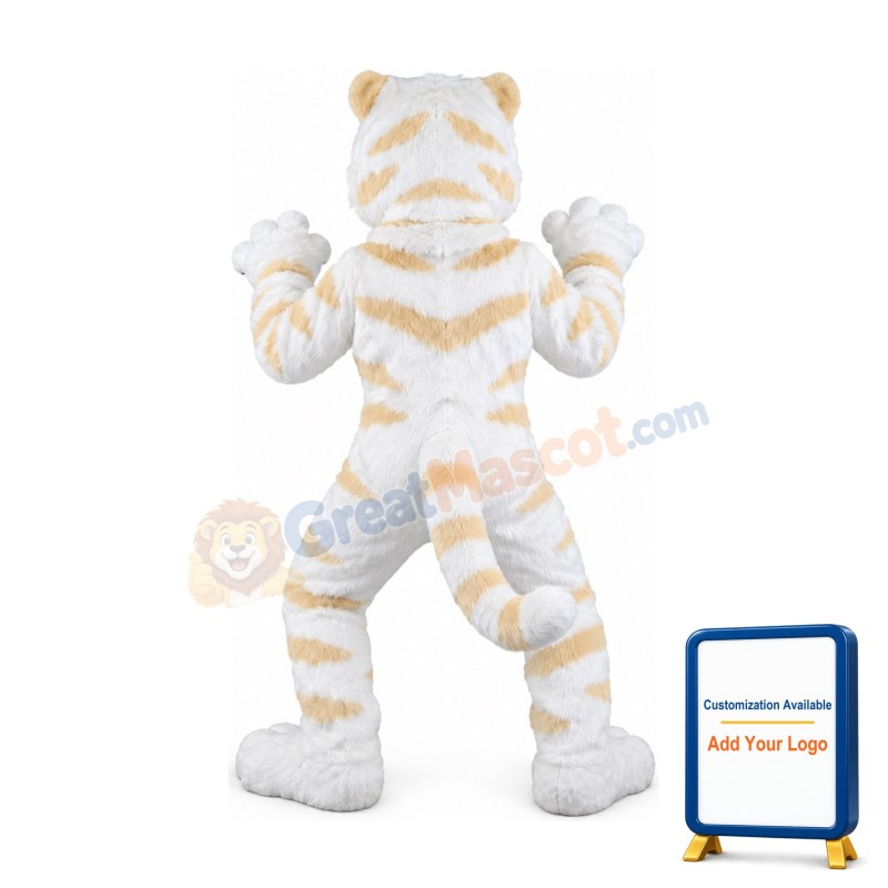 Super Cute White Tiger Mascot Costume