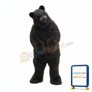 Realistic Black Bear Mascot Costume
