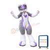 Beautiful Purple & Grey Husky Dog Mascot Costume