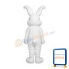All White Easter Bunny Mascot Costume