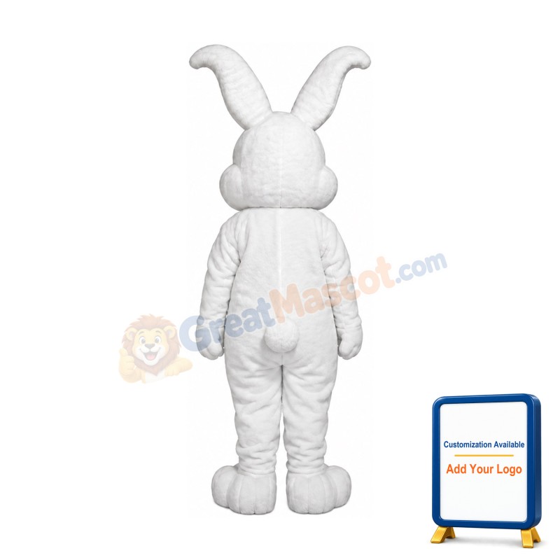 All White Easter Bunny Mascot Costume