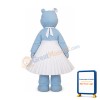 Blue Hippo Girl Mascot Costume