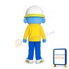 Blue Alien Boy Mascot Costume