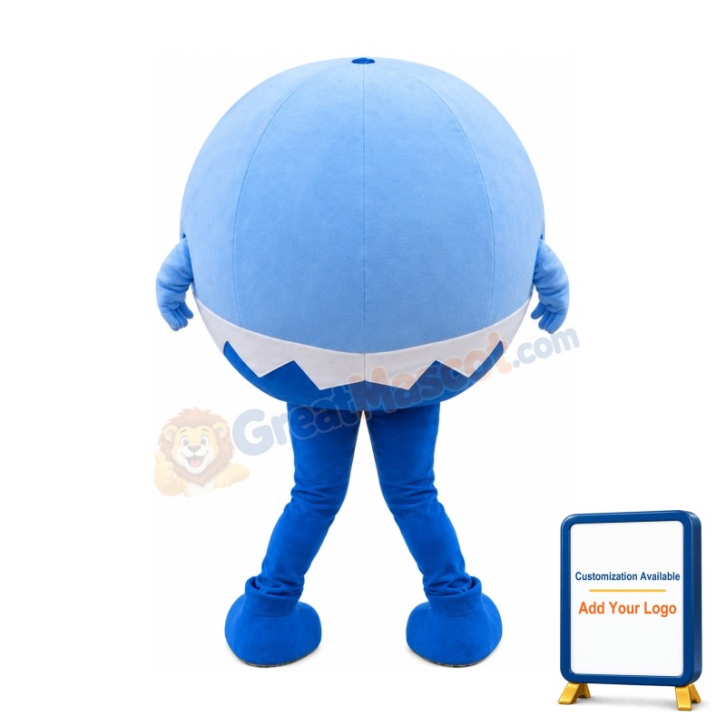 Blue & White Ball Mascot Costume