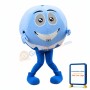 Blue & White Ball Mascot Costume
