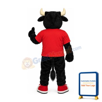 Sport Blue & Black Bull Mascot Costume