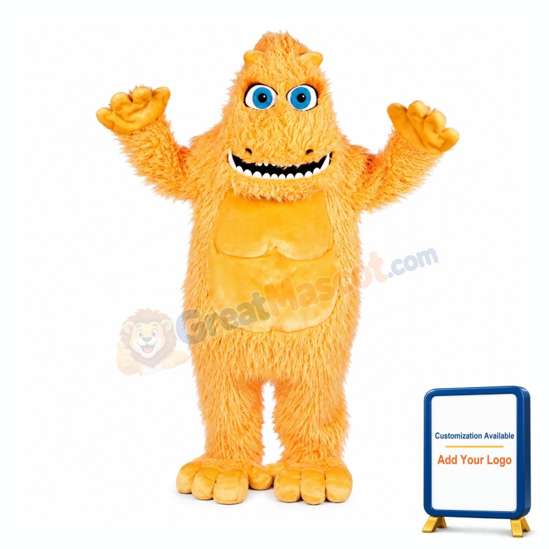 Super Cute Yellow Monster Mascot Costume