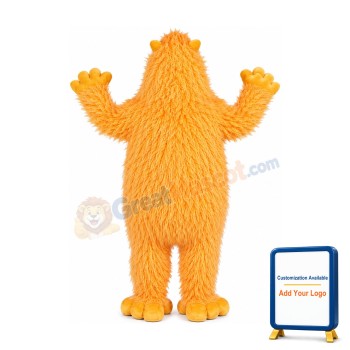 Super Cute Yellow Monster Mascot Costume