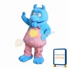 Cute Blue Monster Mascot Costume