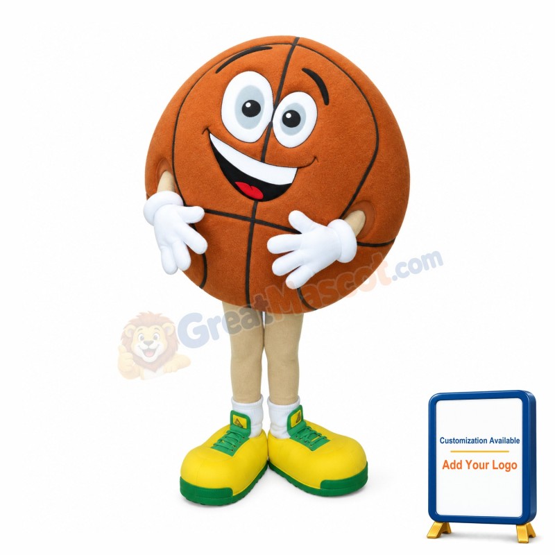 Happy Basketball Mascot Costume