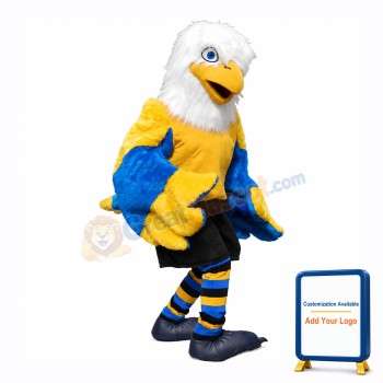 Yellow & Blue Eagle Mascot Costume