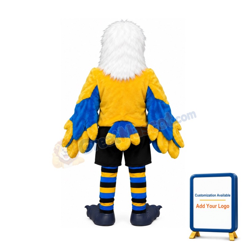 Yellow & Blue Eagle Mascot Costume