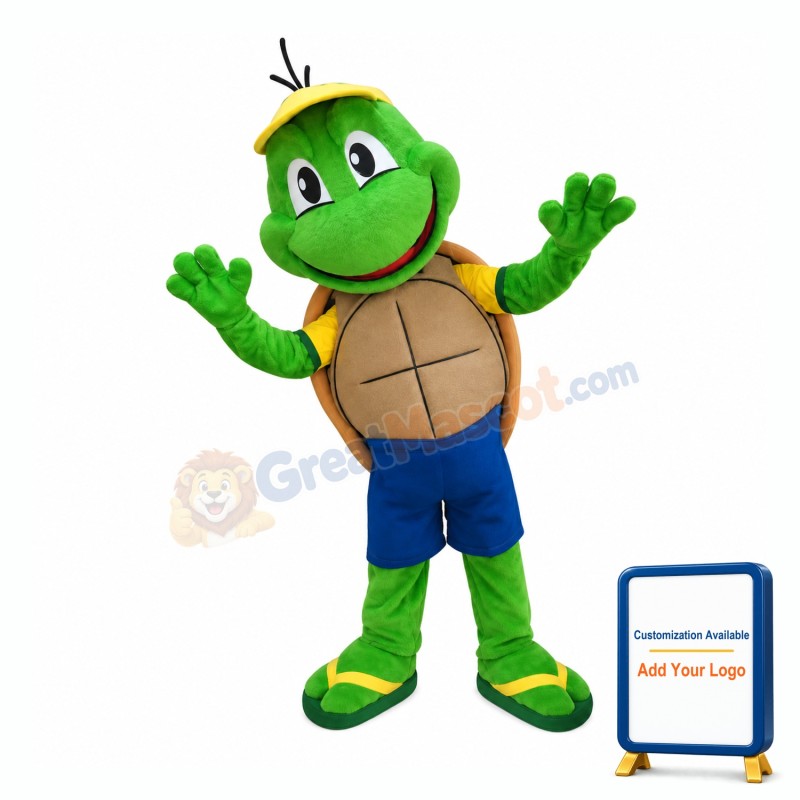 Little Green Turtle Mascot Costume