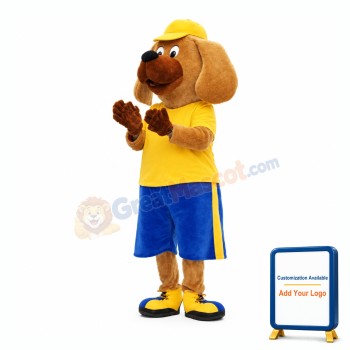 Sport Yellow Dog Mascot Costume