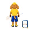 Sport Yellow Dog Mascot Costume
