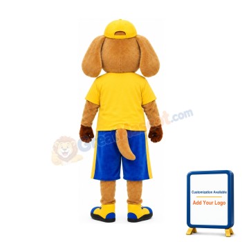Sport Yellow Dog Mascot Costume