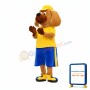 Sport Yellow Dog Mascot Costume