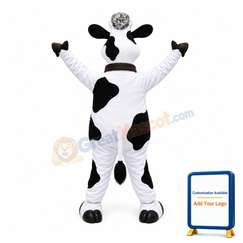 Black & White Cow Mascot Costume