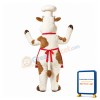 Chef White Cow Mascot Costume