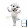White & Grey Dog Mascot Costume