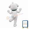 White & Grey Dog Mascot Costume
