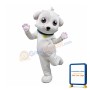White & Grey Dog Mascot Costume