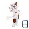 White & Brown Cat Mascot Costume