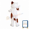 White & Brown Cat Mascot Costume