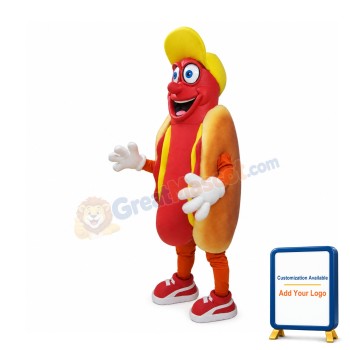 Smiling Hot Dog Mascot Costume