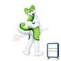 Lovely Green & White Husky Dog Mascot Costume