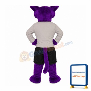 Purple Panther Mascot Costume