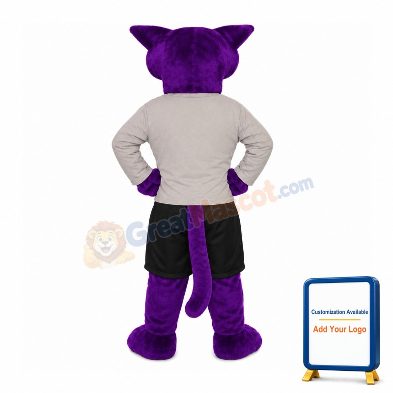 Purple Panther Mascot Costume