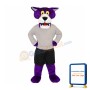 Purple Panther Mascot Costume