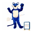 Happy Blue Panther Mascot Costume