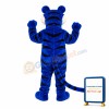 Happy Blue Panther Mascot Costume