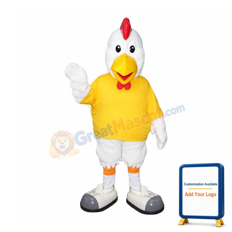 College White Rooster Mascot Costume