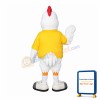 College White Rooster Mascot Costume