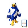 College Blue & White Eagle Mascot Costume
