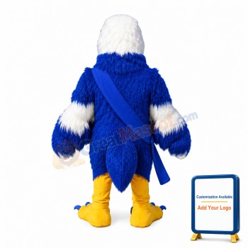 College Blue & White Eagle Mascot Costume