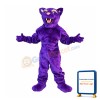 Happy Purple Leopard Mascot Costume