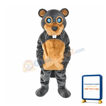 Cute Brown Beaver Mascot Costume