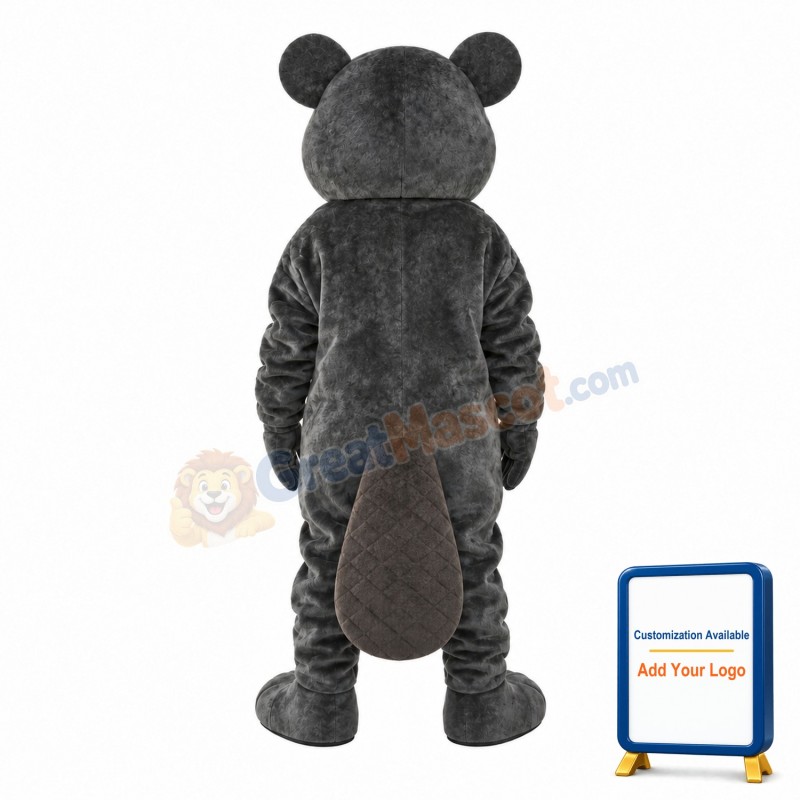 Cute Brown Beaver Mascot Costume