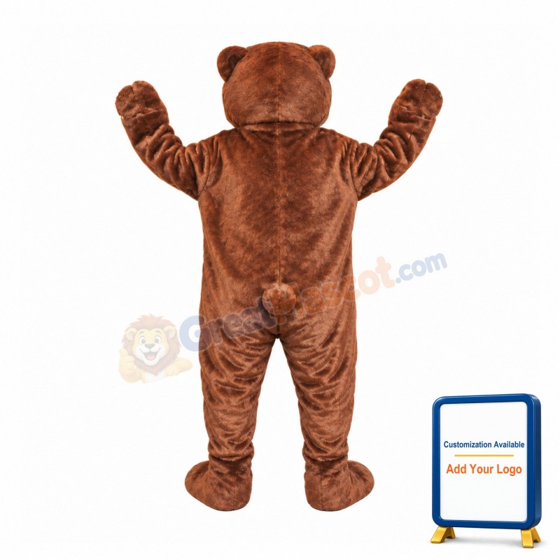 Fierce Realistic Grizzly Bear Mascot Costume