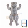 Cute Grey & White Wolf Mascot Costume