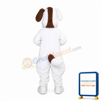 All White Dog Mascot Costume