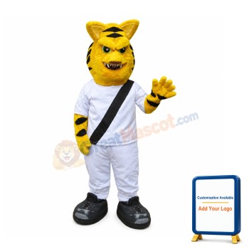 Fierce Yellow Tiger Mascot Costume