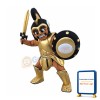Black Spartan Warrior Mascot Costume