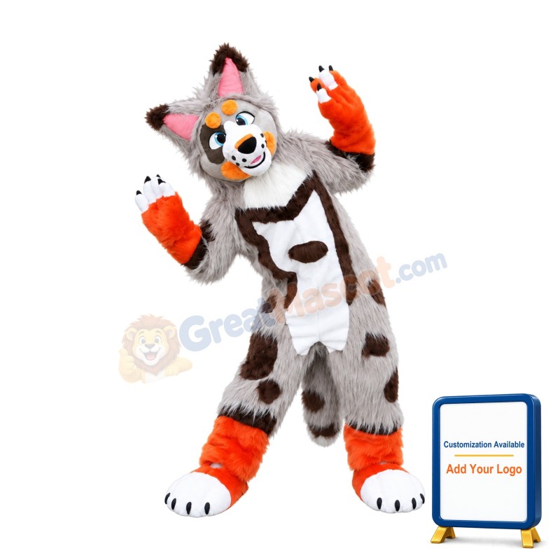 Colorful Husky Dog Wolf Mascot Costume